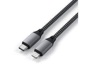 Satechi Type-C zu Lightning Kabel 25cm, space grau