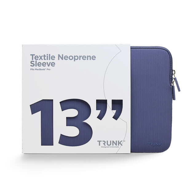 Trunk Textile Neopren Sleeve gerippt für MacBook Air/MacBook Pro 13&quot;, blau