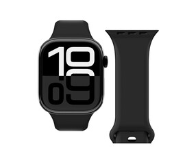 Vonmählen Classic 2 Silikonarmband für Apple Watch 42/44/45/49 mm, schwarz
