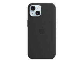 Apple iPhone 15 Silikon Case mit MagSafe, schwarz